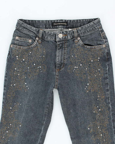 Vintage Y2k 00s Nuovo Nuovo Rhinestone Jeans - W26 L26