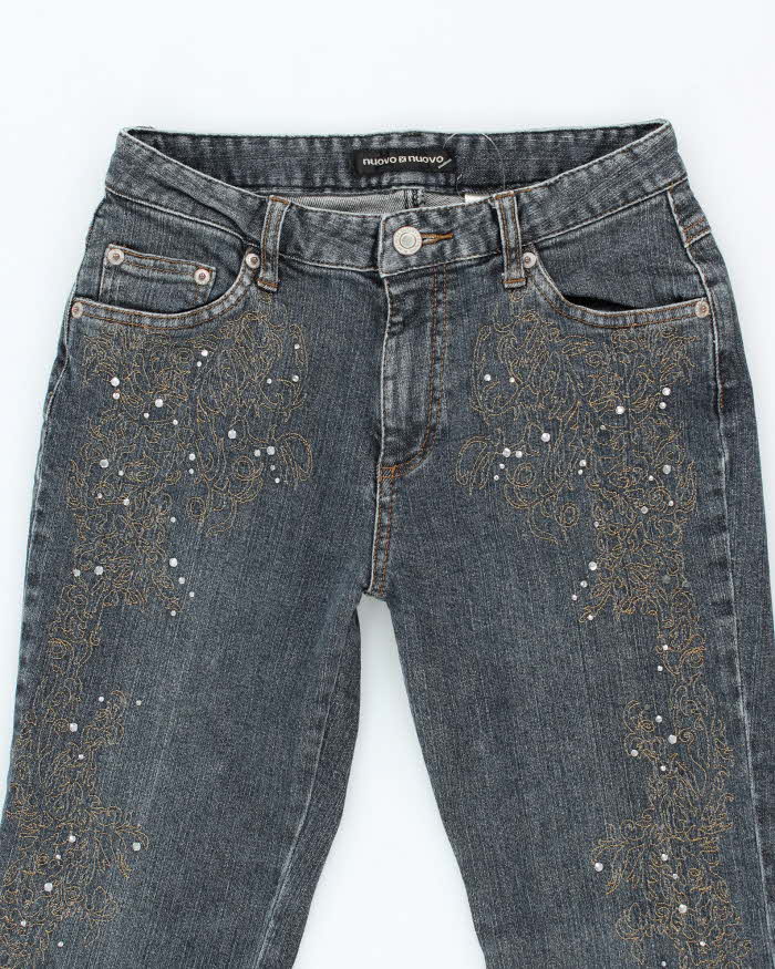 Vintage Y2k 00s Nuovo Nuovo Rhinestone Jeans - W26 L26
