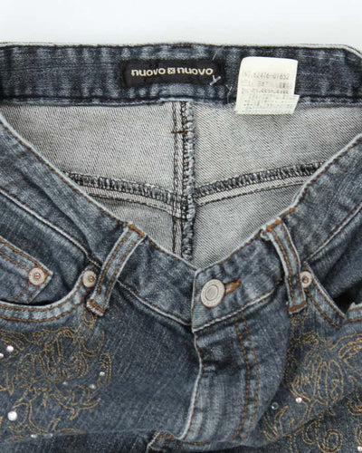 Vintage Y2k 00s Nuovo Nuovo Rhinestone Jeans - W26 L26
