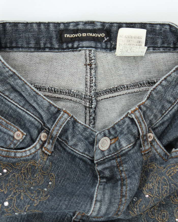 Vintage Y2k 00s Nuovo Nuovo Rhinestone Jeans - W26 L26