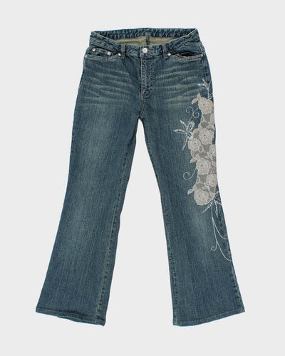 Vintage Y2k 00s Eches Embroidered Jeans - W28 L26