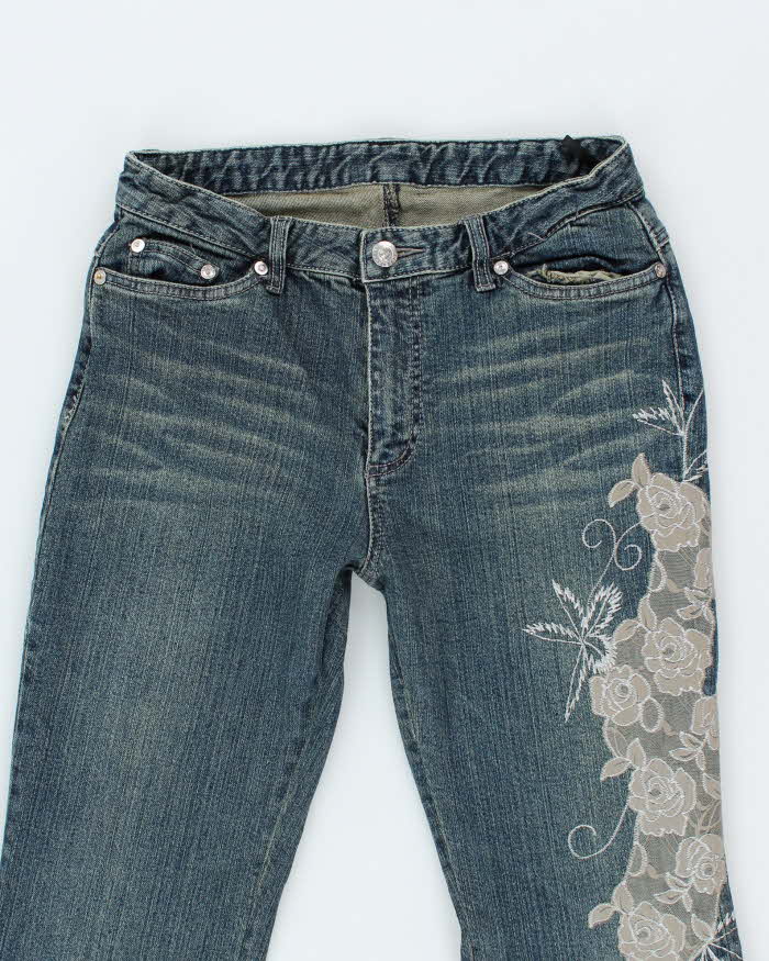 Vintage Y2k 00s Eches Embroidered Jeans - W28 L26