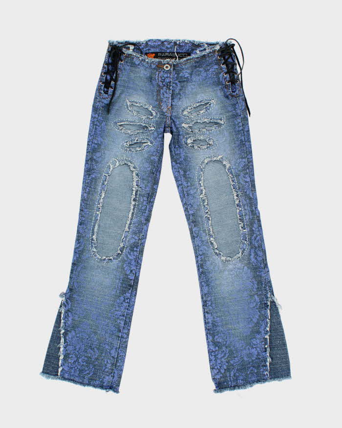 Vintage Y2k 00s Parasuco Ergonomic Lace-up Jeans - W27 L28