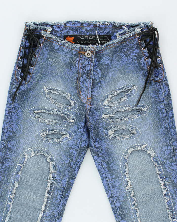 Vintage Y2k 00s Parasuco Ergonomic Lace-up Jeans - W27 L28