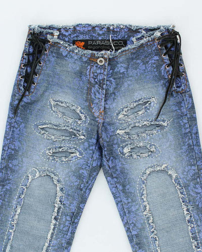 Vintage Y2k 00s Parasuco Ergonomic Lace-up Jeans - W27 L28