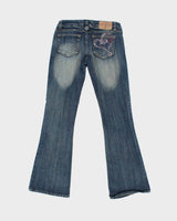 Vintage Y2k 00s Spinkle Rhinestone Jeans - W28 L30