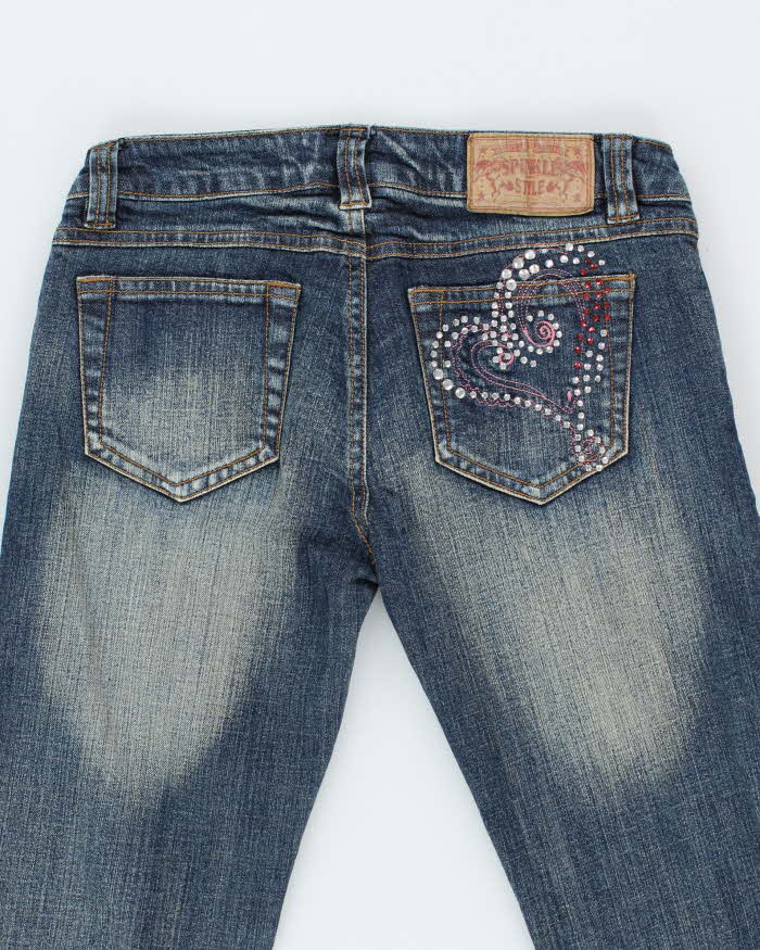 Vintage Y2k 00s Spinkle Rhinestone Jeans - W28 L30