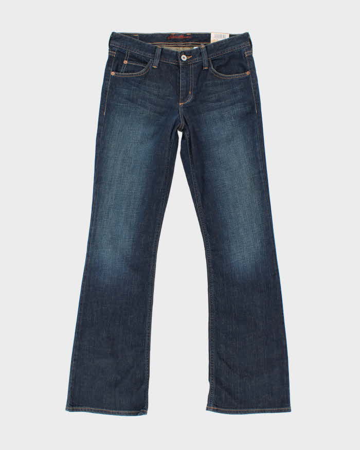 Vintage Y2K Deadstock with Tags Eddie Bauer Dark Wash Flared Jeans - W32 L30