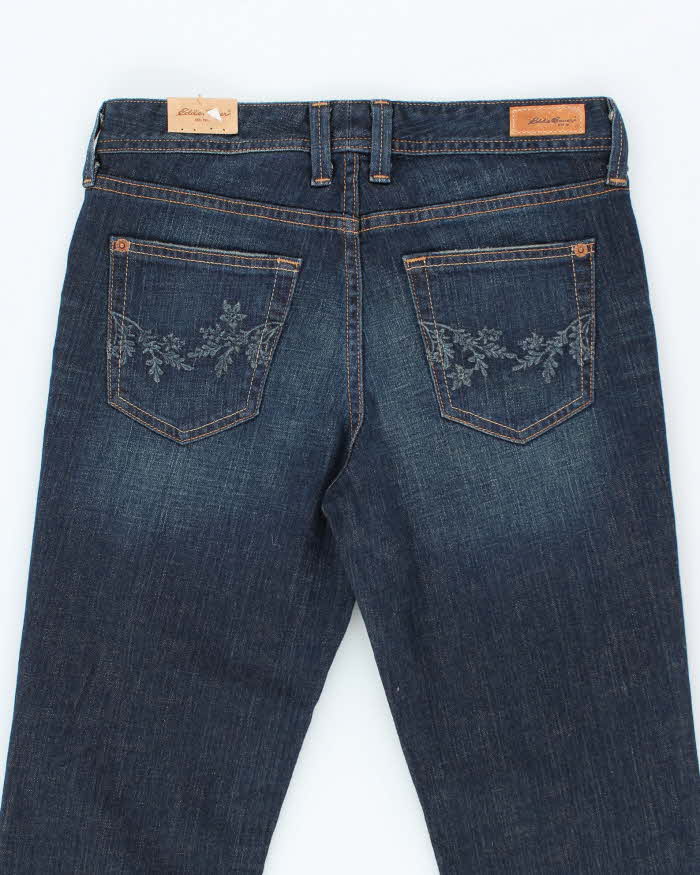 Vintage Y2K Deadstock with Tags Eddie Bauer Dark Wash Flared Jeans - W32 L30