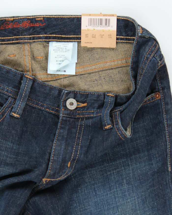 Vintage Y2K Deadstock with Tags Eddie Bauer Dark Wash Flared Jeans - W32 L30