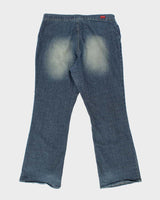 Vintage Y2k 00s London Blue Chunky Belt Jeans - W37 L32