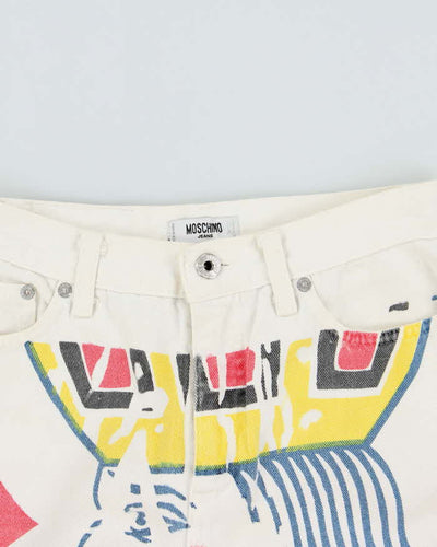 Vintage 90s Moschino King Of Diamonds Print Jeans - W27 L29