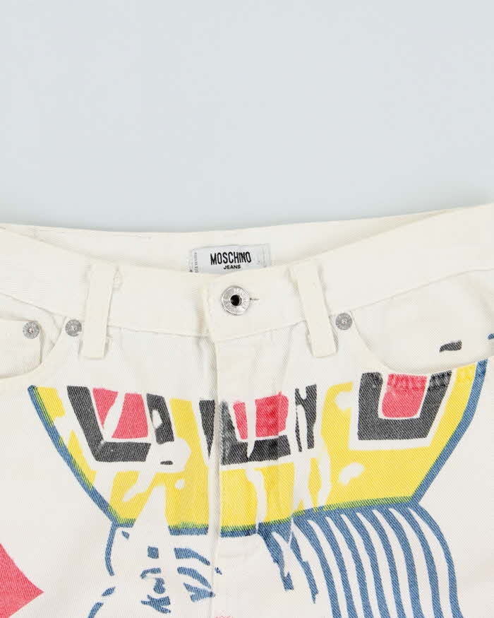 Vintage 90s Moschino King Of Diamonds Print Jeans - W27 L29