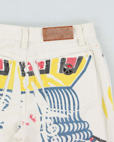 Vintage 90s Moschino King Of Diamonds Print Jeans - W27 L29