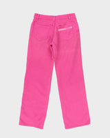 Vintage 90s Women's Fendi Hot Pink Wide Leg Denim Jeans - W30 L31