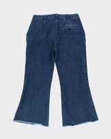 Acne Studios Mid Rise Fringe Hem Pleated Flared Jeans - W30 L25