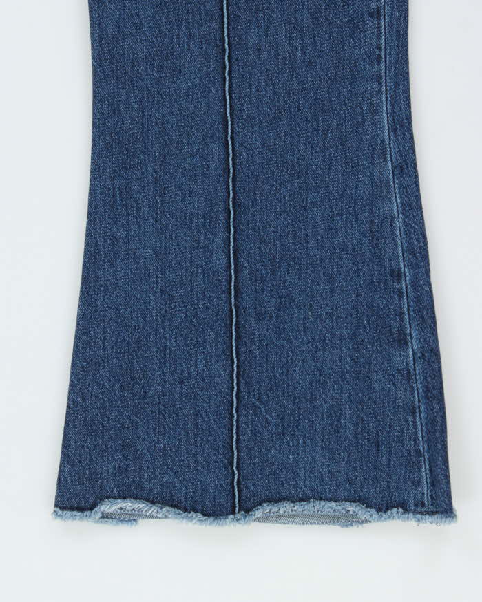 Acne Studios Mid Rise Fringe Hem Pleated Flared Jeans - W30 L25