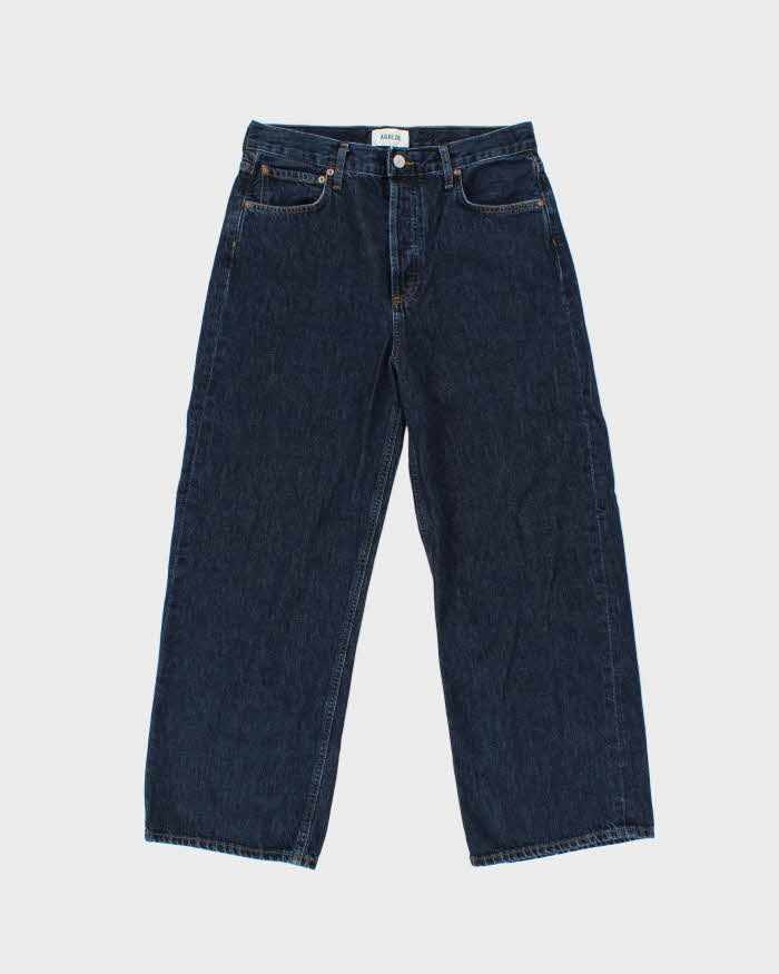 Agolde Women's Dark Wash Wide Straight Leg Denim Jeans - W30 L27