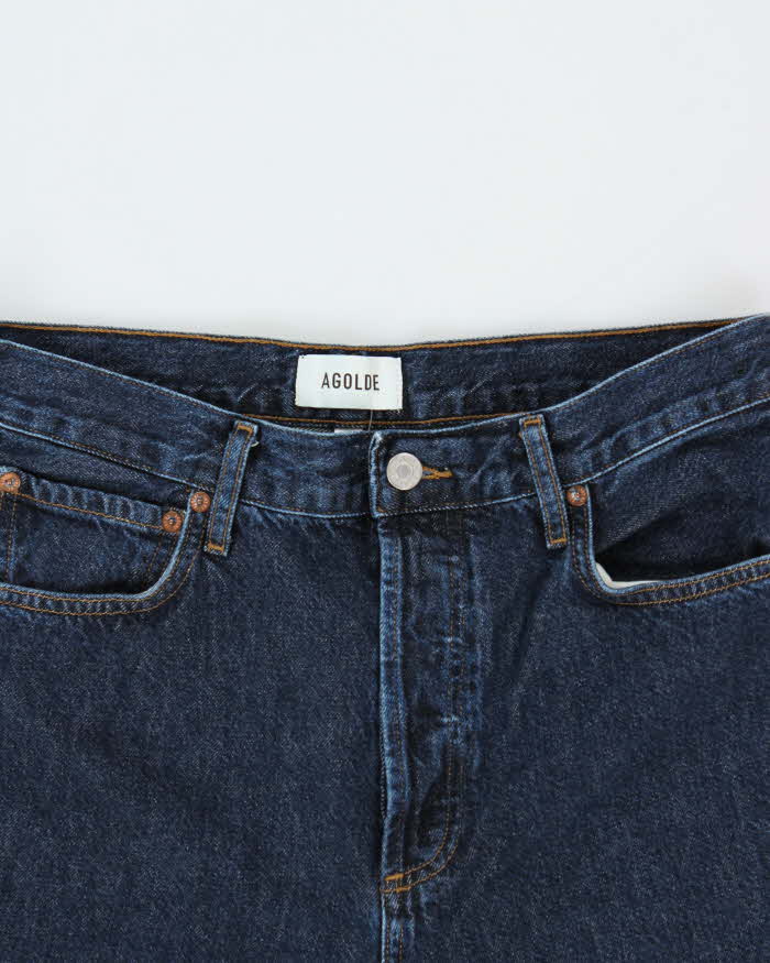 Agolde Women's Dark Wash Wide Straight Leg Denim Jeans - W30 L27