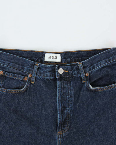 Agolde Women's Dark Wash Wide Straight Leg Denim Jeans - W30 L27