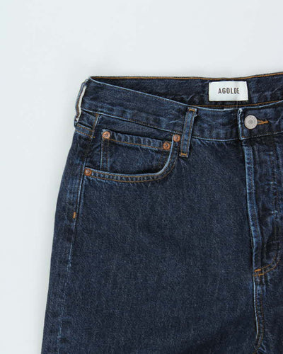 Agolde Women's Dark Wash Wide Straight Leg Denim Jeans - W30 L27