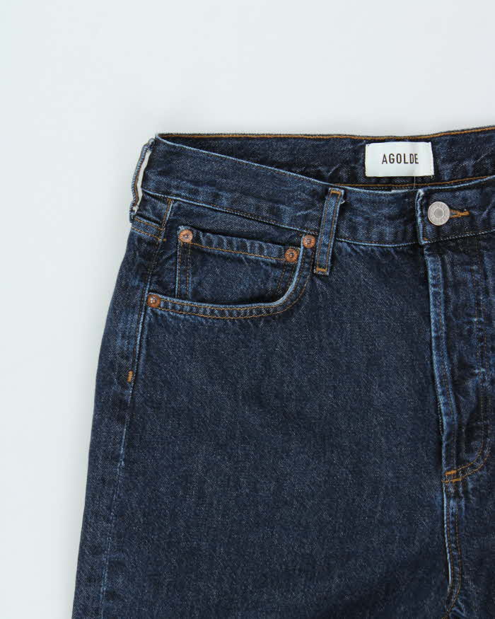 Agolde Women's Dark Wash Wide Straight Leg Denim Jeans - W30 L27