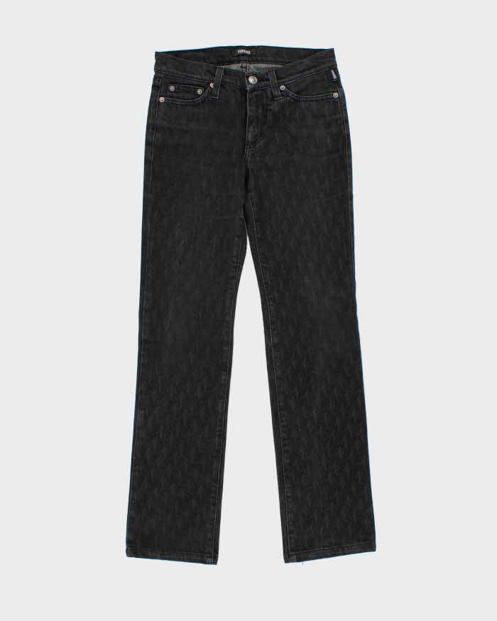 Vintage Y2K 00s Versace Jeans Couture All Over Print Slim Straight Jeans - W26 L29