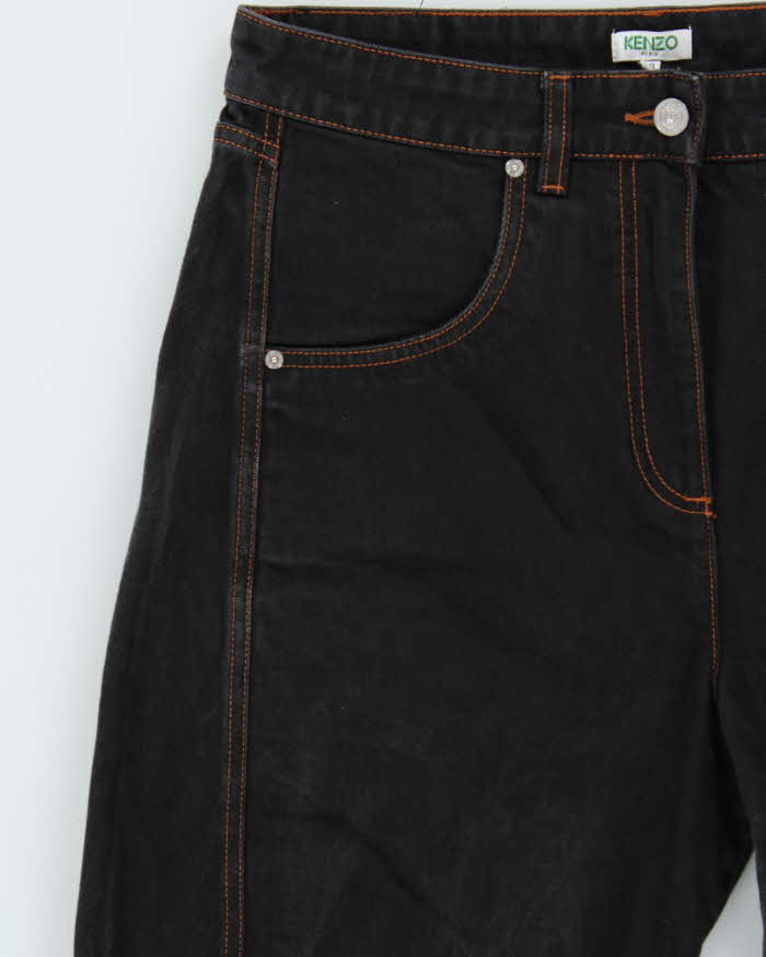 Vintage Women's Kenzo Paris Jungle Contrast Stitch Relaxed Barrel Fit Jeans - W32 L26