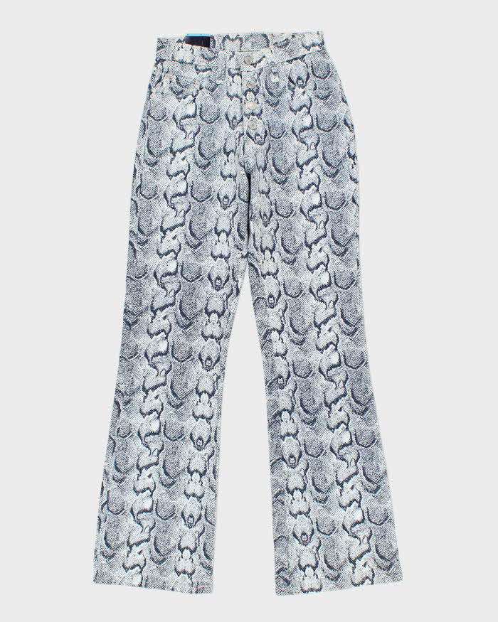 Deadstock Vintage 90s Spase Snake Print Jeans - W26 L32