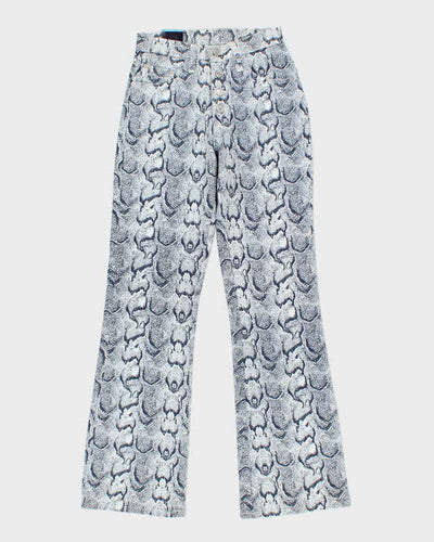 Deadstock Vintage 90s Spase Snake Print Jeans - W26 L32