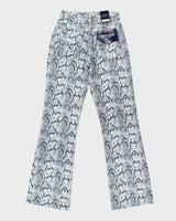 Deadstock Vintage 90s Spase Snake Print Jeans - W26 L32