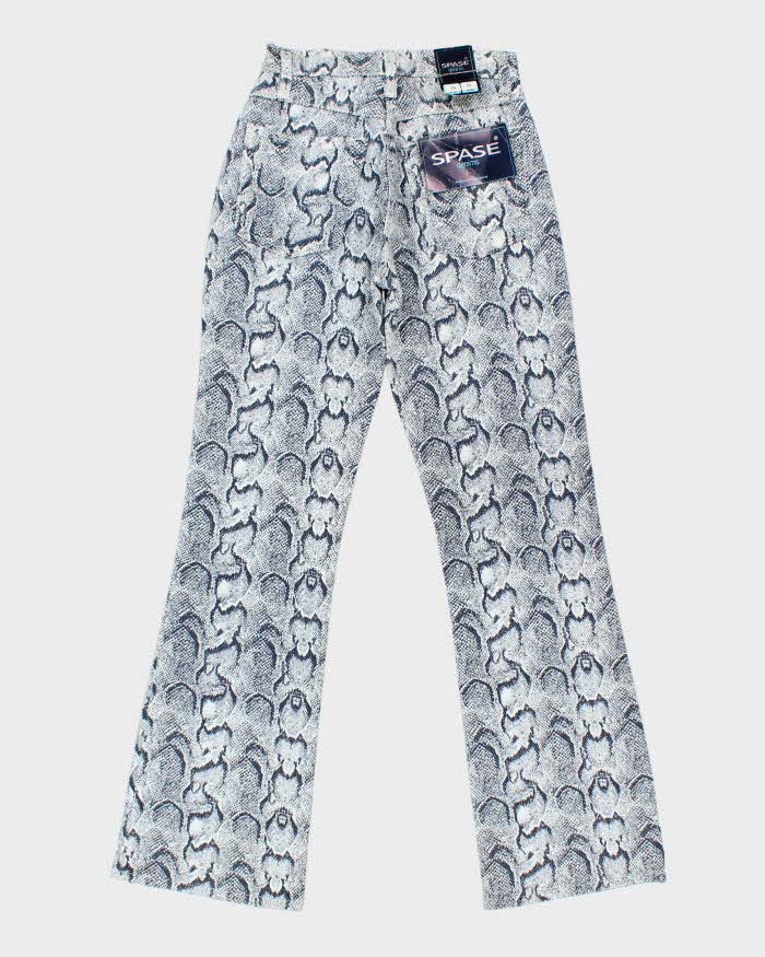 Deadstock Vintage 90s Spase Snake Print Jeans - W26 L32