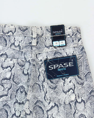 Deadstock Vintage 90s Spase Snake Print Jeans - W26 L32