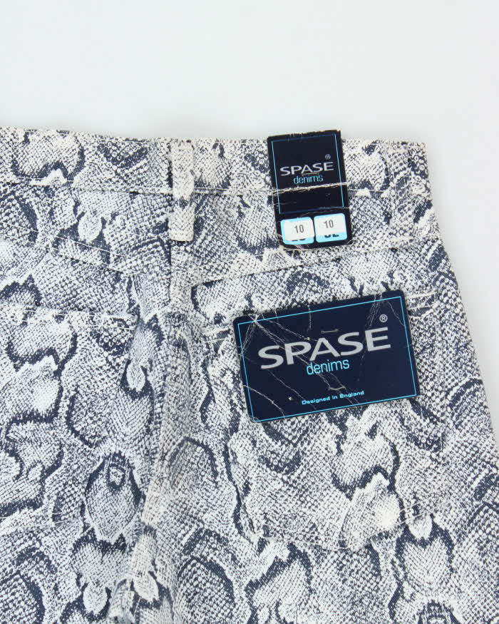 Deadstock Vintage 90s Spase Snake Print Jeans - W26 L32