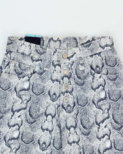 Deadstock Vintage 90s Spase Snake Print Jeans - W26 L32