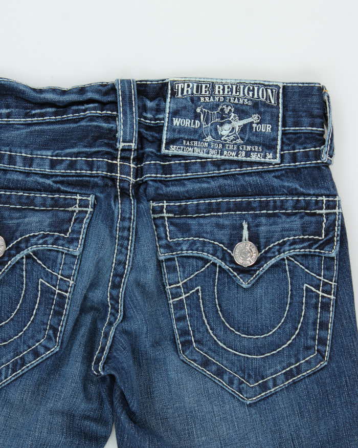 Vintage True Religion Billy Big T Indigo Denim Women's Straight Leg Jeans - W30 L29