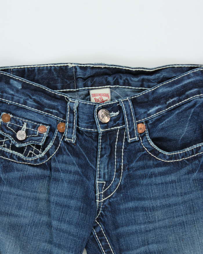 Vintage True Religion Billy Big T Indigo Denim Women's Straight Leg Jeans - W30 L29