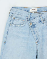 Agolde Women's Criss Cross Made In USA Distressed Straight Leg Denim Jeans - W26 L30
