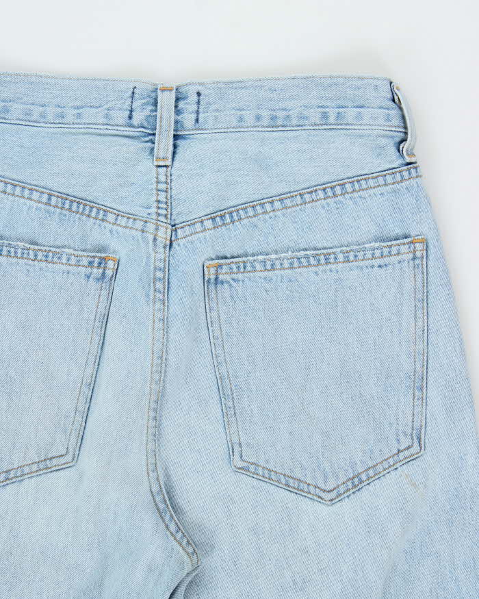 Agolde Women's Criss Cross Made In USA Distressed Straight Leg Denim Jeans - W26 L30