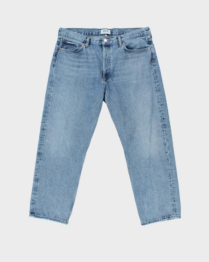 Agolde 'Wyman Low Slung Vintage' Women's Wide Leg Distressed Denim Jeans - W36 L28