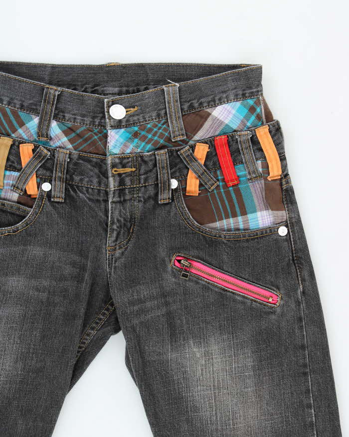 Vintage Y2K 00s Double Focus Twin Waist Barrel Fit Straight Leg Women's Jeans - W30 L32