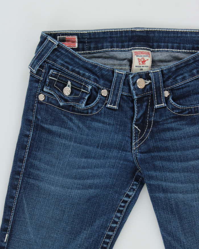 Vintage Y2k 00s True Religion Diamonte Detail Skinny Jeans - W26 L34
