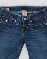 Vintage Y2k 00s True Religion Diamonte Detail Skinny Jeans - W26 L34