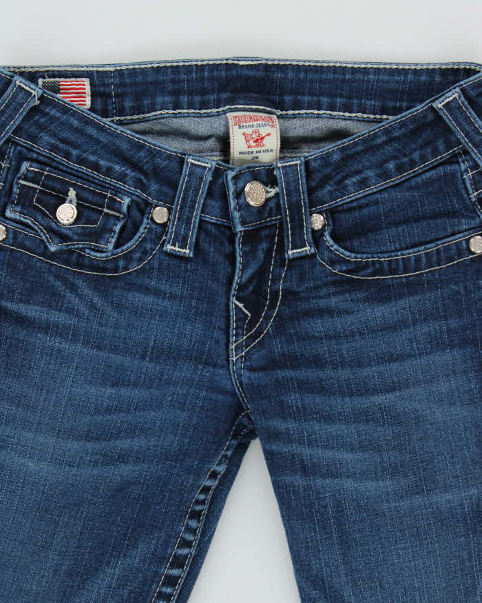 Vintage Y2k 00s True Religion Diamonte Detail Skinny Jeans - W26 L34