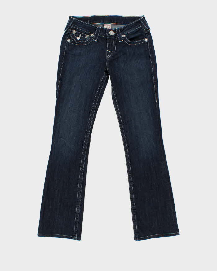 Vintage Y2k 00s True Religion Diamonte Detail Bootcut Jeans - W25 L29