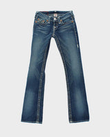Vintage Y2k 00s True Religion Contrast Stitch Bootcut Jeans - W25 L33