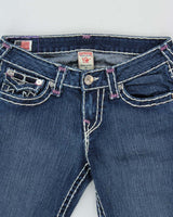 Vintage Y2k 00s True Religion Contrast Stitch Skinny Jeans - W27 L33