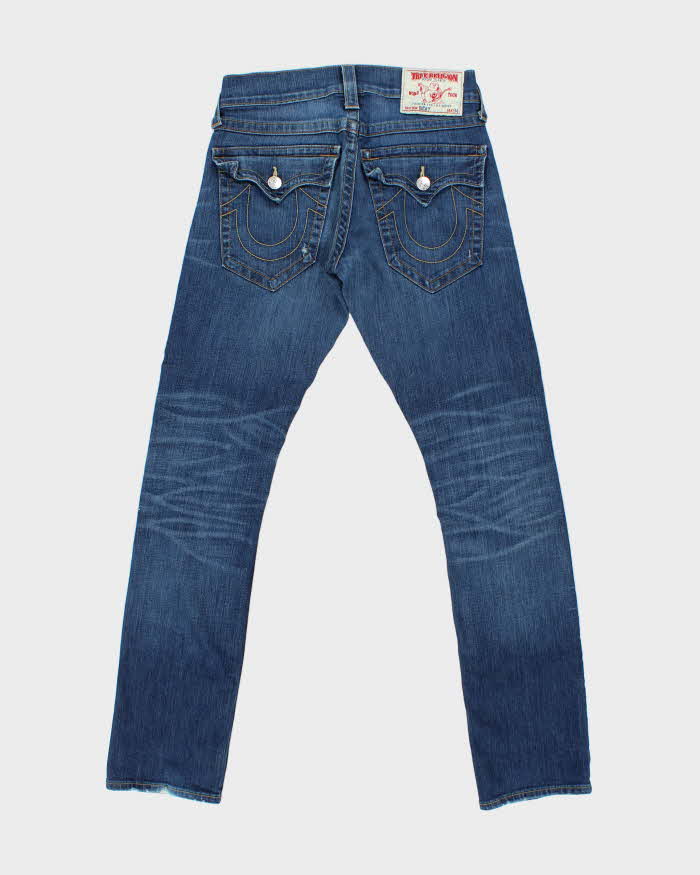 Vintage True Religion Women's Ricky Flap Denim Slim Straight Leg Jeans - W30 L33