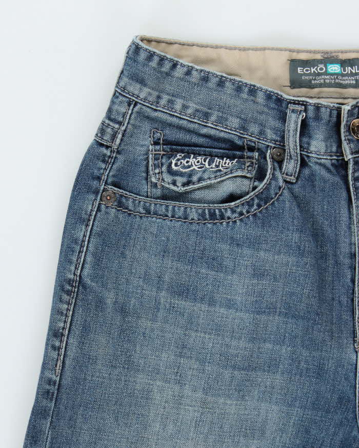 Vintage Y2K 00s Ecko UNLTD Embroidered Denim Baggy Fit Leg Jeans - W30 L29