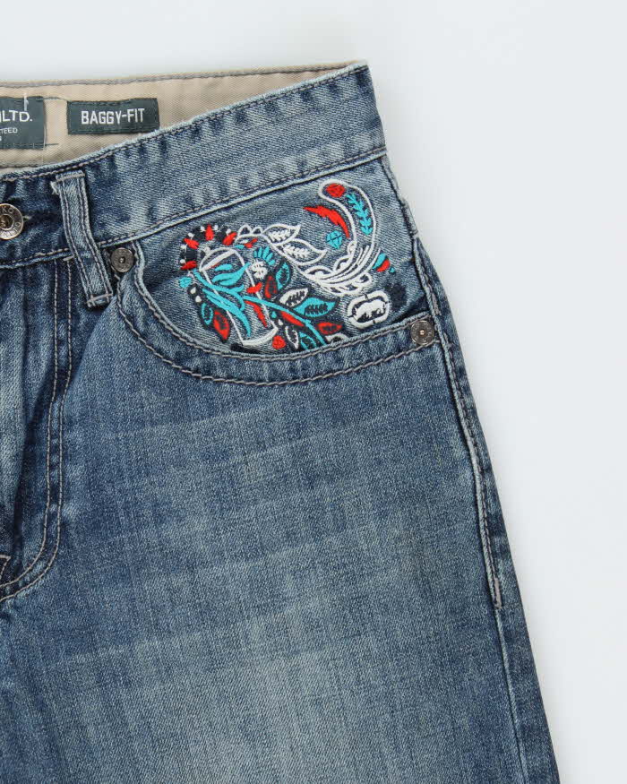 Vintage Y2K 00s Ecko UNLTD Embroidered Denim Baggy Fit Leg Jeans - W30 L29